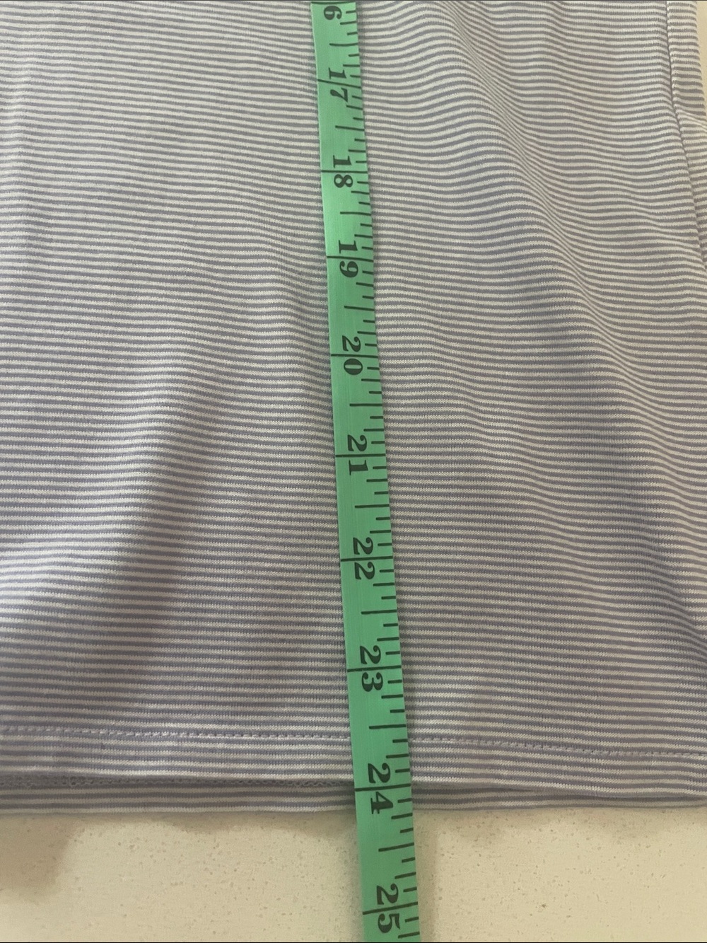 Magnolia Lane Masters Golf Polo Vintage Label Pima Cotton Purple & White Stripe - Picture 9 of 12